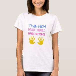 Camiseta Mãe gêmea Dobre o presente do Dia de as mães de