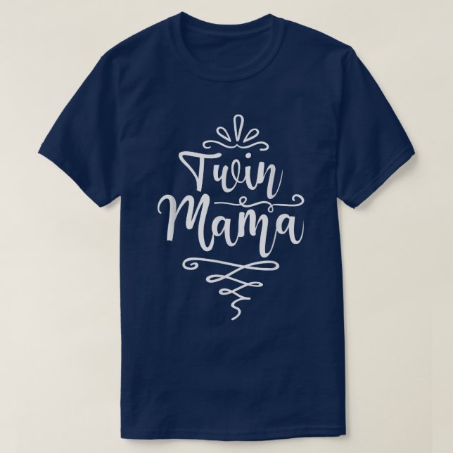 Camiseta Mãe Gêmea Mãe Mãe dos Gêmeos (Frente do Design)