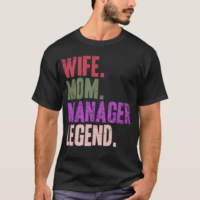 Camiseta Mãe Gerente de Esposa Mãe Gerente Mãe Mãe Mãe Mãe  (Frente)