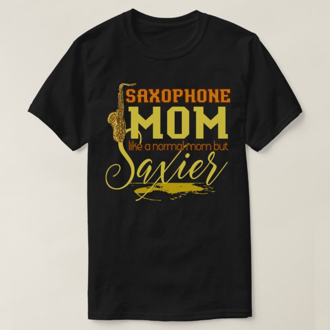 Camiseta Mãe Gift Jazz Music Saxofone (Frente do Design)
