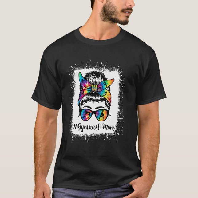 Camiseta Mãe Ginasta Coque Desarrumado Ginástica Ginásio Me (Frente)