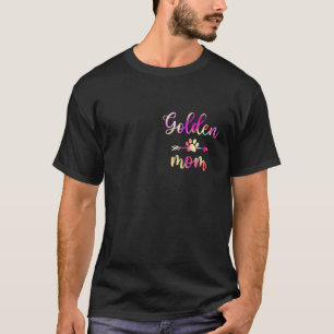 Camiseta Mãe Golden Tie Dye Pocke Cachorro Mãe Golden Retr