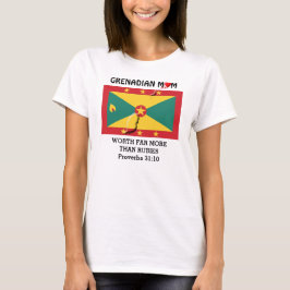 Camiseta MÃE GRANADINA Vale Mais que Rubis PROVÉRBIOS 31