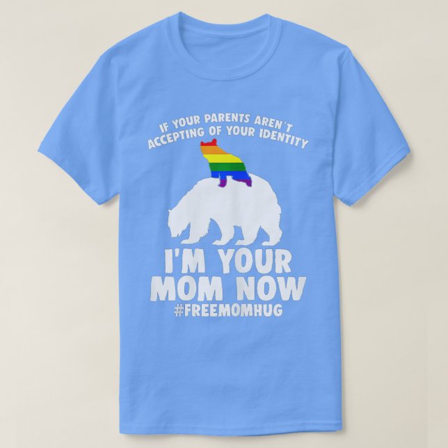 Camiseta Mãe grátis abraça a mãe orgulhosa que carrega LGBT (Frente do Design)