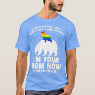 Camiseta Mãe grátis abraça a mãe orgulhosa que carrega LGBT