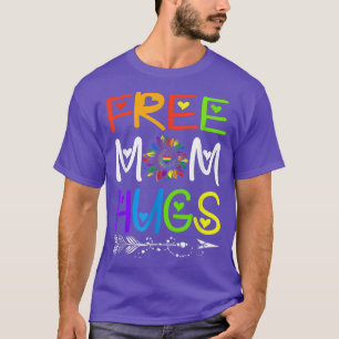 Camiseta Mãe grátis abraça o arco-íris, girassol, orgulho L