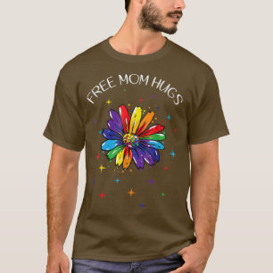 Camiseta Mãe grátis abraça o arco-íris, girassol, orgulho L