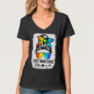 Camiseta Mãe grátis abraça o Mensageiro Bun Rainbow Lgbt Pr