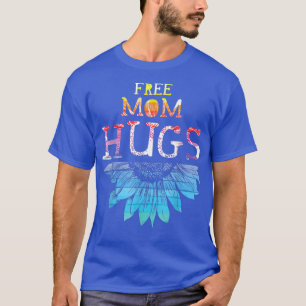 Camiseta Mãe grátis Abraços LGBT Arco-Íris Girassol