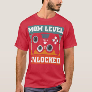 Camiseta Mãe Gravidez Anúncio Engraçado Mãe Nível Un