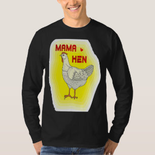 Camiseta Mãe Hen Dia de as mães Feliz Galinha Bonita Para A