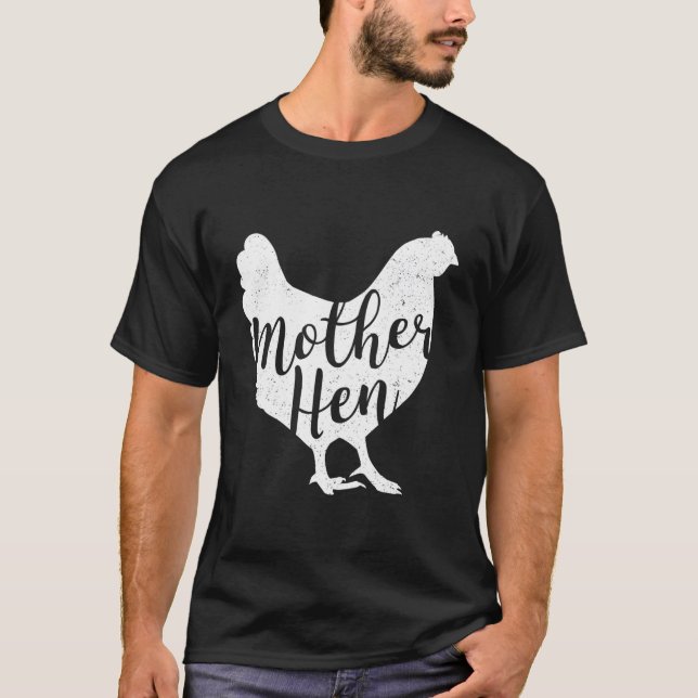 Camiseta Mãe Hen Dia de as mães Feliz Galinha Gota Gift Fo (Frente)