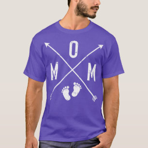 Camiseta Mãe hipster cruzando os pés dos bebês