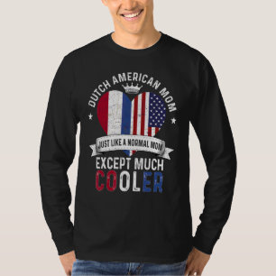 Camiseta Mãe Holandesa Americana Dia das Mães Mamãe Bandeir