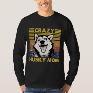 Camiseta Mãe Husky Louca Vintage