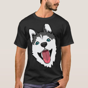 Camiseta Mãe Husky Siberiano Engraçado Pai Husky Língua Hus