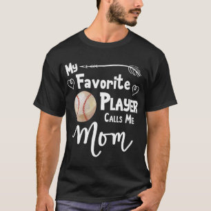 Camiseta Mãe Jogador De Softball Jogador De Beball Esportiv