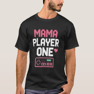 Camiseta Mãe Jogadora Brinca Com Crianças Coop de Jogos em