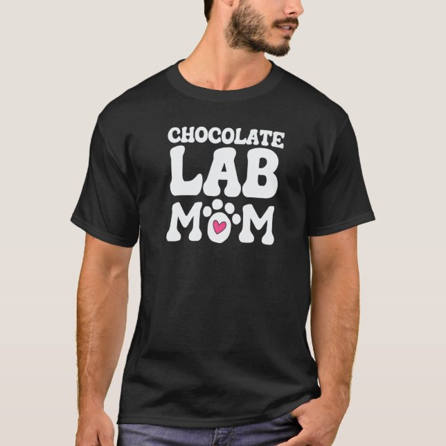 Camiseta Mãe Labradoras Retriever Chocolate Lab (Frente)
