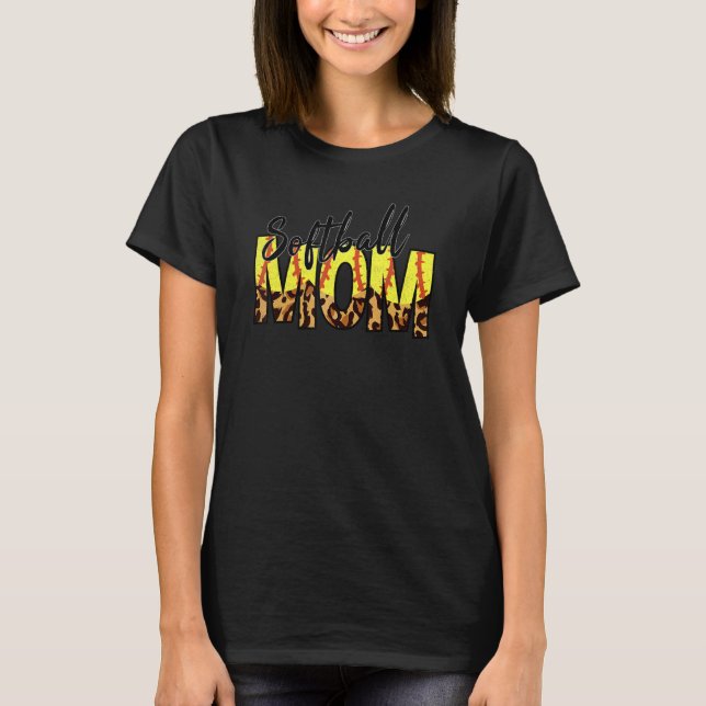 Camiseta Mãe Leopard Mãe Mulheres 2 (Frente)