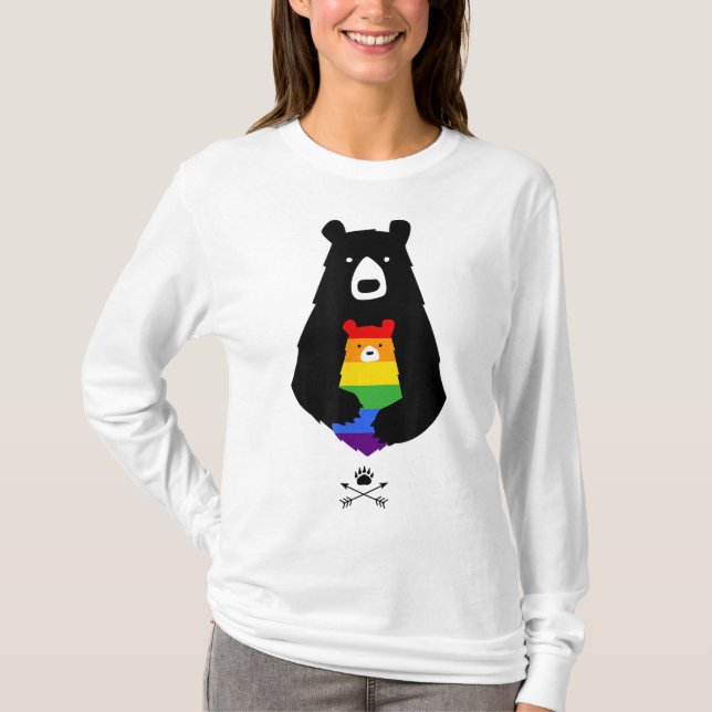 Camiseta Mãe LGBT Mama Ursa LGBT Presente (Frente)