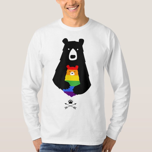 Camiseta Mãe LGBT Mama Ursa LGBT Presente (Frente)