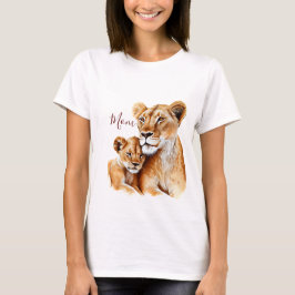 Camiseta Mãe Lion e seu dia de as mães bebê