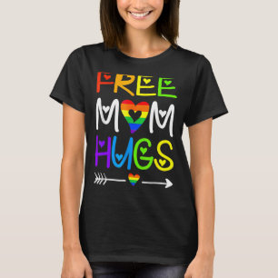 Camiseta Mãe Livre Abraça Arco-Íris Orgulho Lgbt Mês T