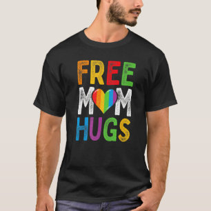 Camiseta Mãe Livre Abraça Boho Arco Arco-Íris Gay Lgbt Prid
