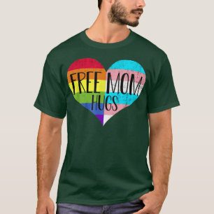 Camiseta Mãe Livre Abraça Cardíaco Transgênero Bandeira Arc