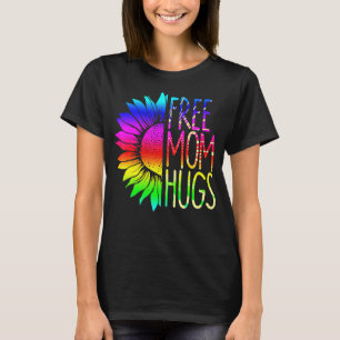 Camiseta Mãe Livre Abraça Daisy Rainbow Heart Love Lgbt Pri