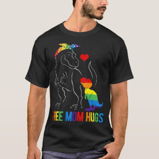 Camiseta Mãe Livre Abraça Dinossauro LGBT