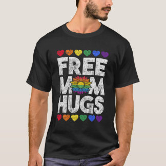 Camiseta Mãe Livre Abraça Lgbt Daisy Rainbow Flower A D