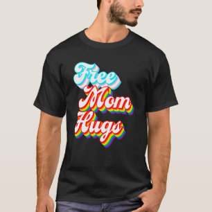 Camiseta Mãe Livre Abraça LGBTQ+ Orgulho Arco-Íris Trans