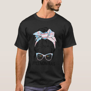 Camiseta Mãe Livre Abraça Mensagem Bun Transgender Pride Ra