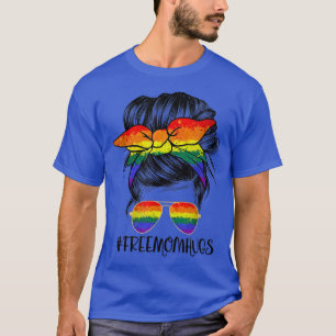Camiseta Mãe Livre Abraça Mo Orgulho de Sinalizador LGBT