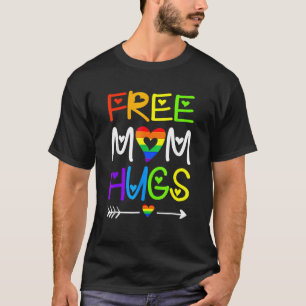 Camiseta Mãe Livre Abraça o Arco Arco-Íris Orgulho Lgbt Mês