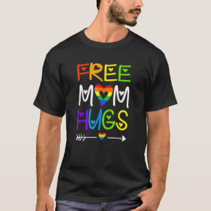 Camiseta Mãe Livre Abraça o Arco Arco-Íris Orgulho Lgbt Mês