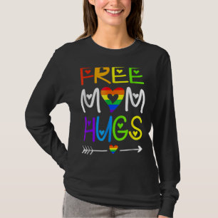 Camiseta Mãe Livre Abraça o Arco Arco-Íris Orgulho Lgbt Mês