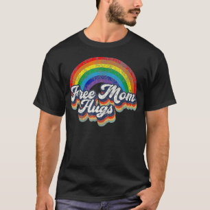 Camiseta Mãe Livre Abraça o Arco Arco-Íris Sinalizador LGBT