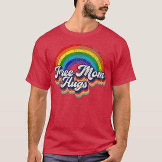 Camiseta Mãe Livre Abraça o Arco Arco-Íris Sinalizador LGBT