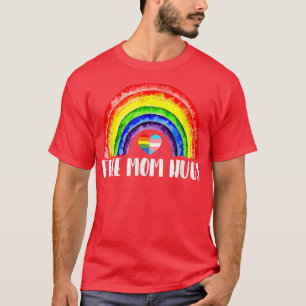 Camiseta Mãe livre abraça o arco-íris lésbica Gay transgêne