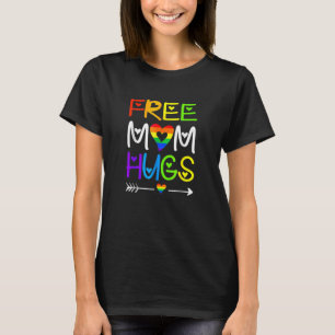 Camiseta Mãe Livre Abraça o Arco-Íris Mês do Orgulho Lgbt