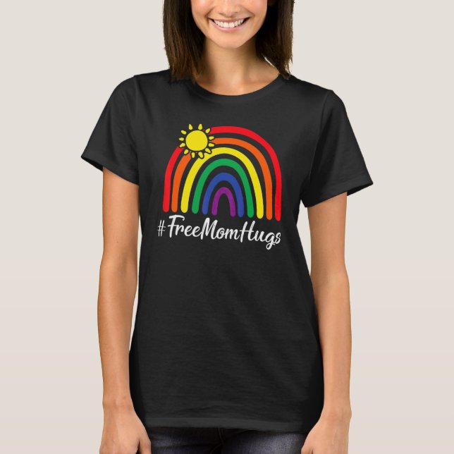Camiseta Mãe Livre Abraça O Orgulho De Lgbt Mensageiro Sun  (Frente)