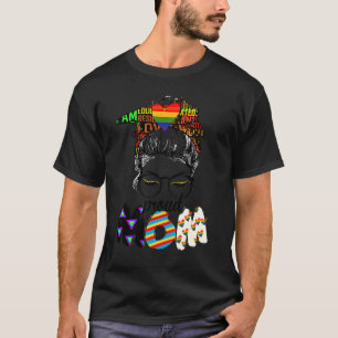 Camiseta Mãe Livre Abraça O Orgulho De Lgbt Mensageiro Sun 