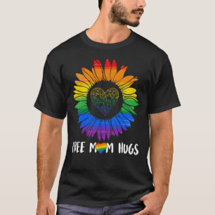 Camiseta Mãe Livre Abraça Orgulho gay LGBT Daisy Rainbow Fl