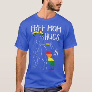 Camiseta Mãe Livre Abraça Orgulho LGBT Mama Dinossaur Re Gi