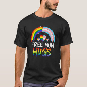 Camiseta Mãe Livre Abraça Orgulho Mãe Lgbt Bandeira Gay Org