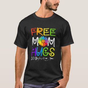 Camiseta Mãe Livre Abraça Rainbow Daisy LGBT Pride Mês