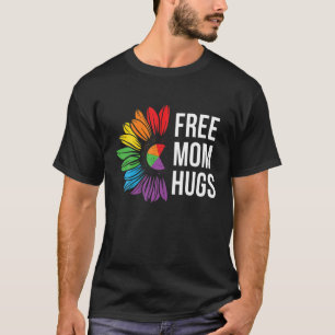Camiseta Mãe livre abraçando Pai LGBT Orgulho Mês do arc